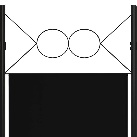 Kamerscherm met 6 panelen 240x180 cm zwart MeubelReus