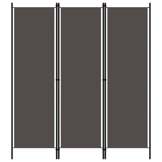 Kamerscherm met 3 panelen 150x180 cm antraciet MeubelReus