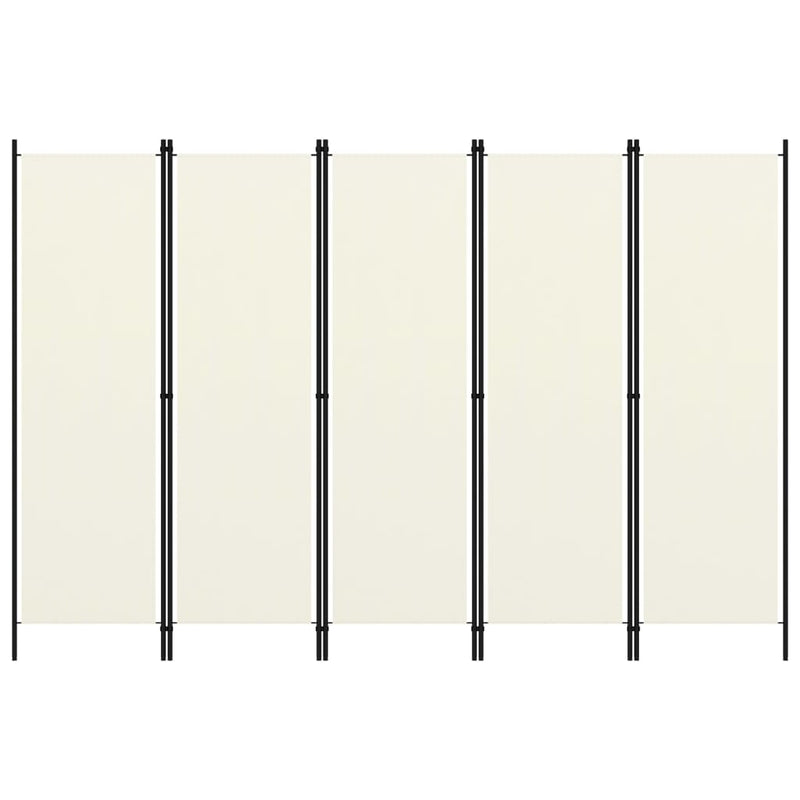 Kamerscherm met 5 panelen 250x180 cm crèmewit MeubelReus