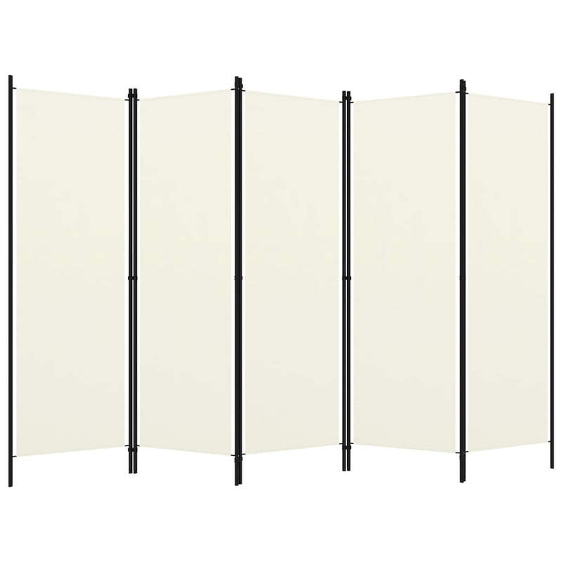 Kamerscherm met 5 panelen 250x180 cm crèmewit MeubelReus