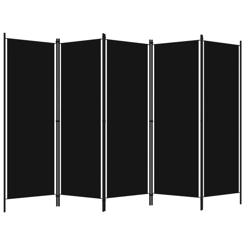 Kamerscherm met 5 panelen 250x180 cm zwart MeubelReus