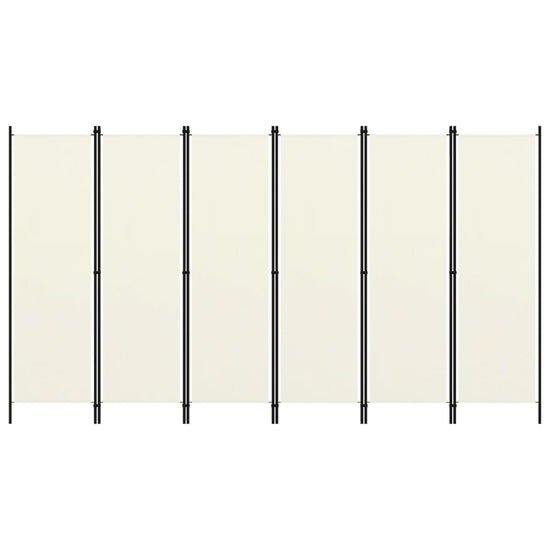 Kamerscherm met 6 panelen 300x180 cm crèmewit MeubelReus