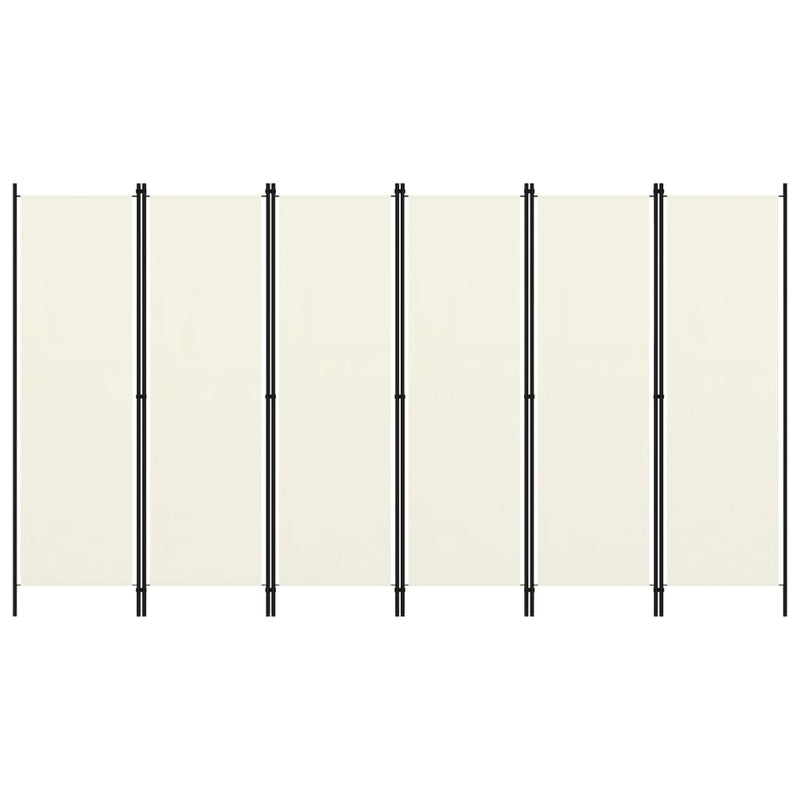 Kamerscherm met 6 panelen 300x180 cm crèmewit MeubelReus