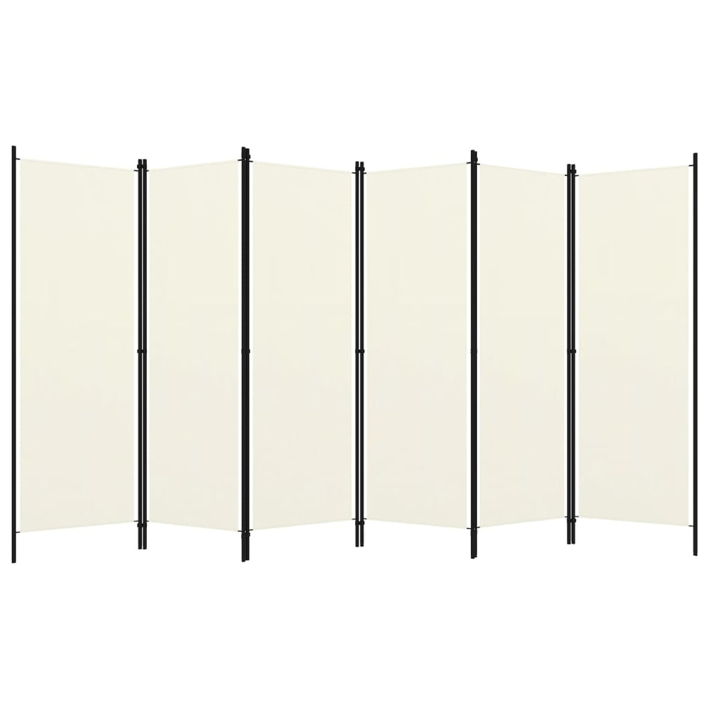 Kamerscherm met 6 panelen 300x180 cm crèmewit MeubelReus
