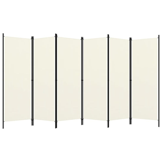 Kamerscherm met 6 panelen 300x180 cm crèmewit MeubelReus
