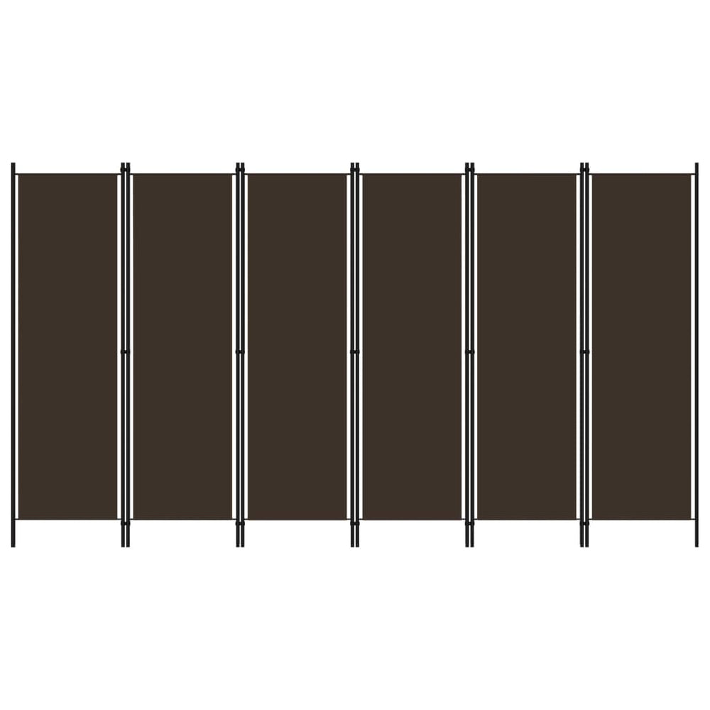 Kamerscherm met 6 panelen 300x180 cm bruin MeubelReus