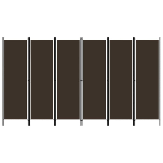 Kamerscherm met 6 panelen 300x180 cm bruin MeubelReus