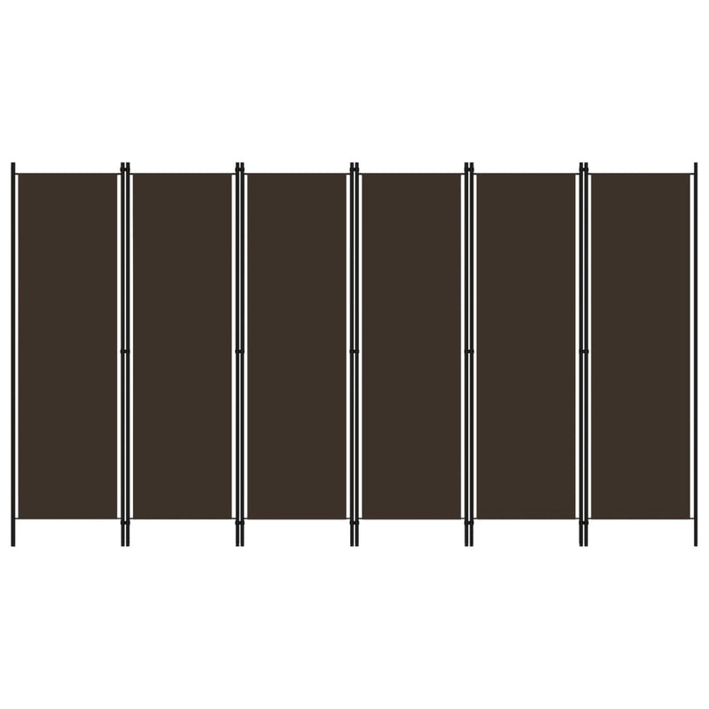 Kamerscherm met 6 panelen 300x180 cm bruin MeubelReus