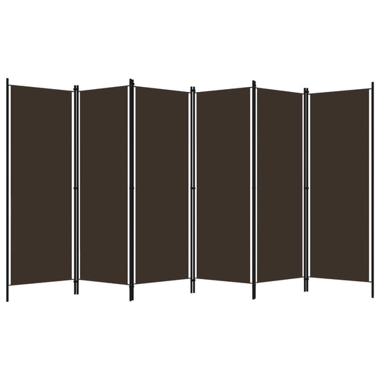 Kamerscherm met 6 panelen 300x180 cm bruin MeubelReus