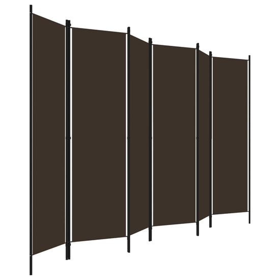 Kamerscherm met 6 panelen 300x180 cm bruin MeubelReus