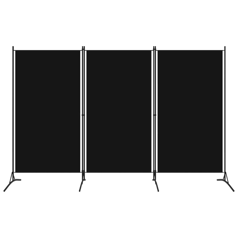 Kamerscherm met 3 panelen 260x180 cm zwart MeubelReus
