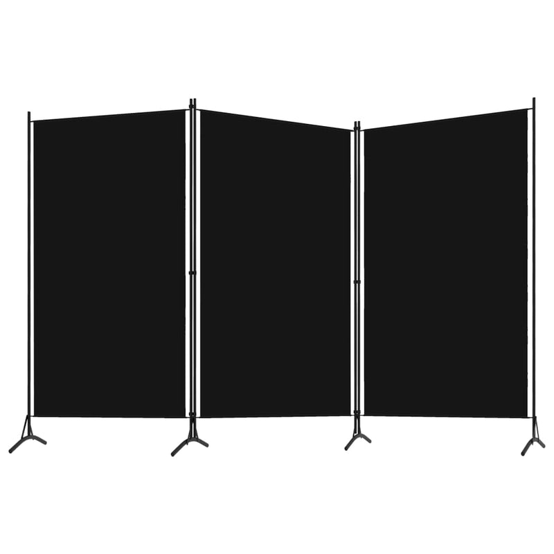 Kamerscherm met 3 panelen 260x180 cm zwart MeubelReus