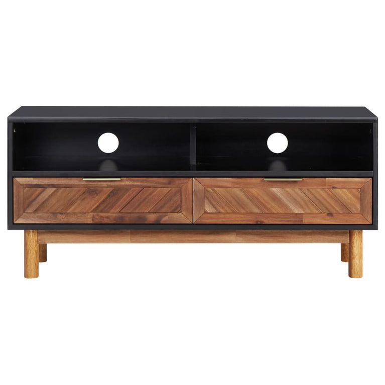 Tv-meubel 100x35x45 cm massief acaciahout en MDF MeubelReus