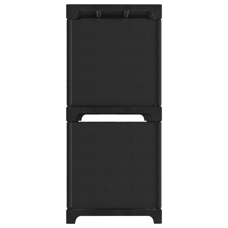 Kast met 6 vakken 103x30x72,5 cm stof zwart MeubelReus