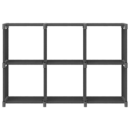 Kast met 6 vakken 103x30x72,5 cm stof grijs MeubelReus