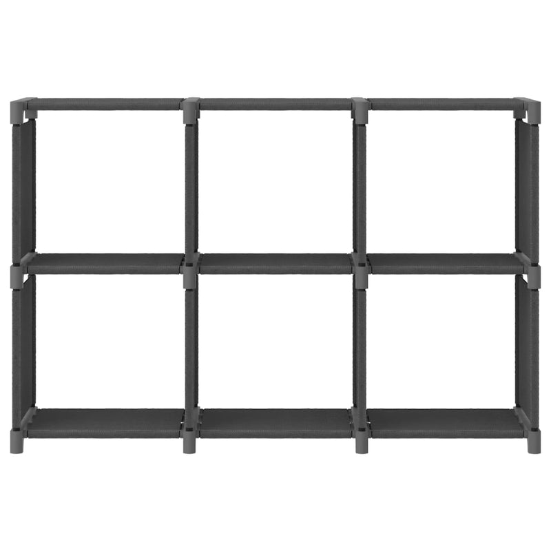 Kast met 6 vakken 103x30x72,5 cm stof grijs MeubelReus