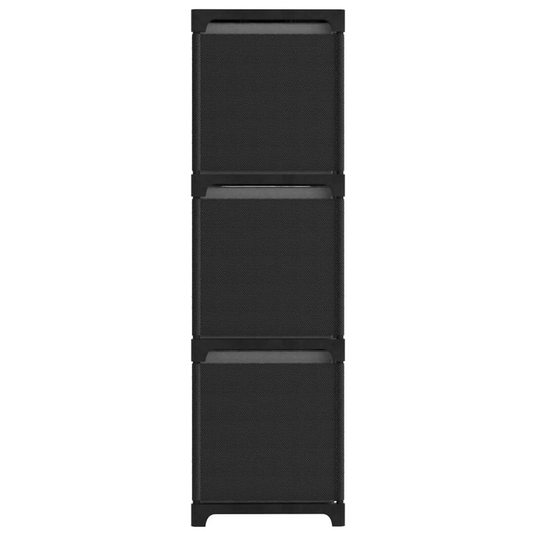 Kast met 9 vakken met boxen 103x30x107,5 cm stof zwart MeubelReus