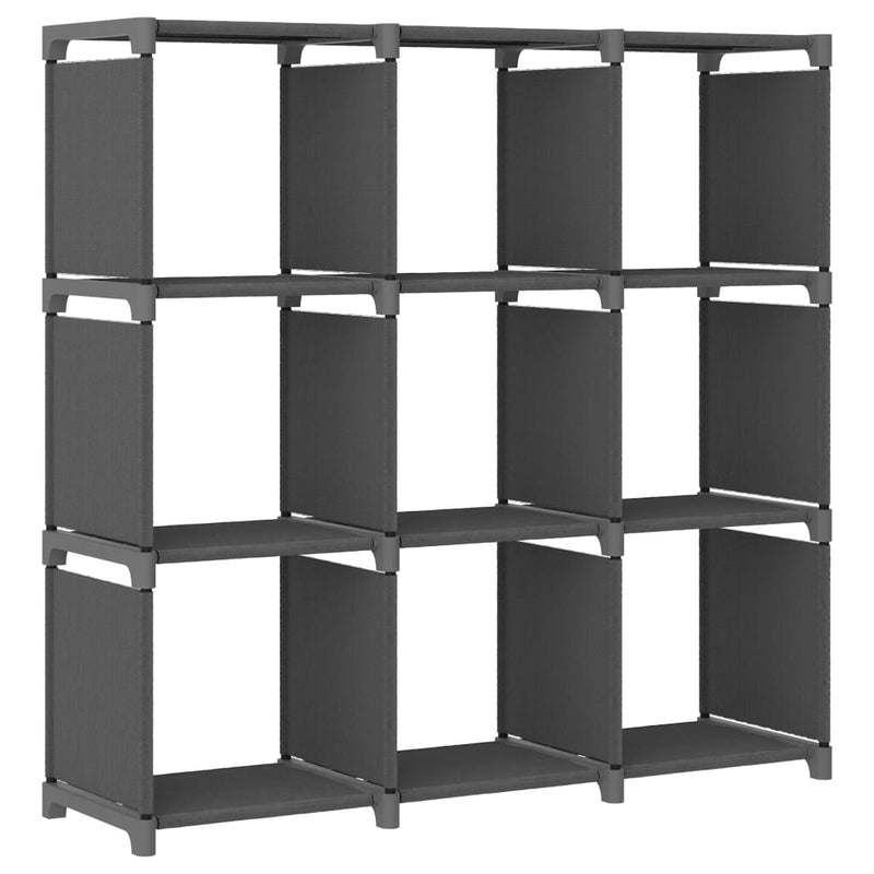 Kast met 9 vakken 103x30x107,5 cm stof grijs MeubelReus