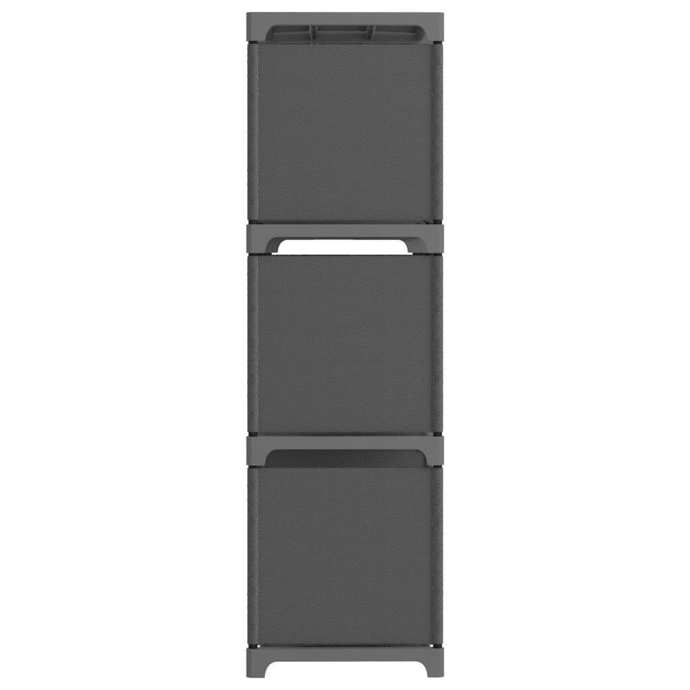 Kast met 9 vakken 103x30x107,5 cm stof grijs MeubelReus