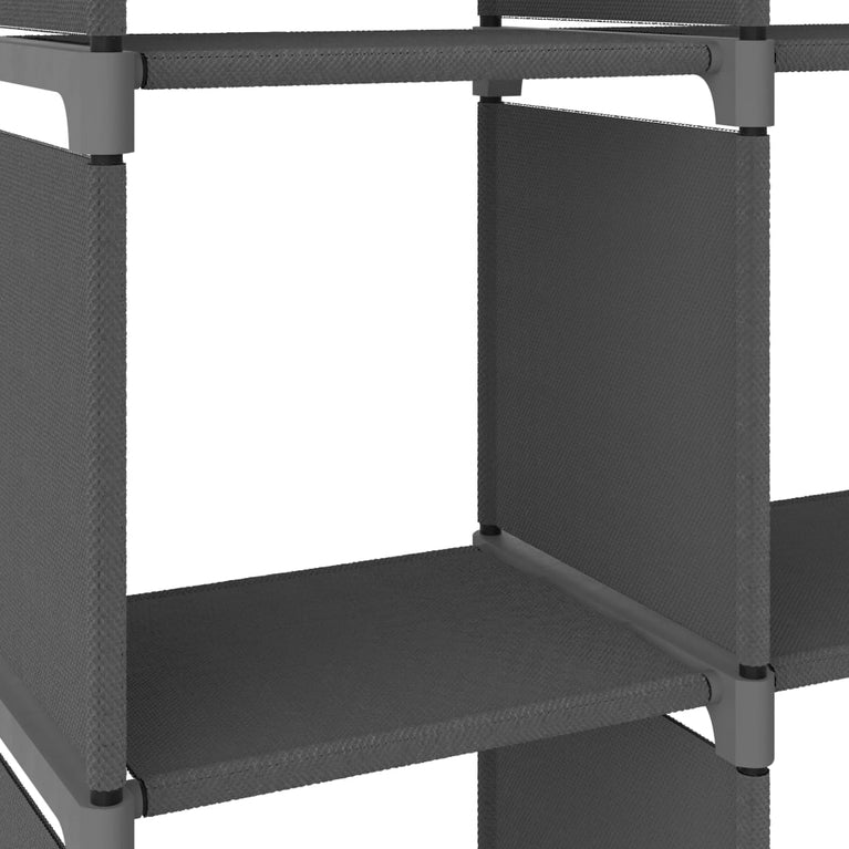 Kast met 9 vakken 103x30x107,5 cm stof grijs MeubelReus