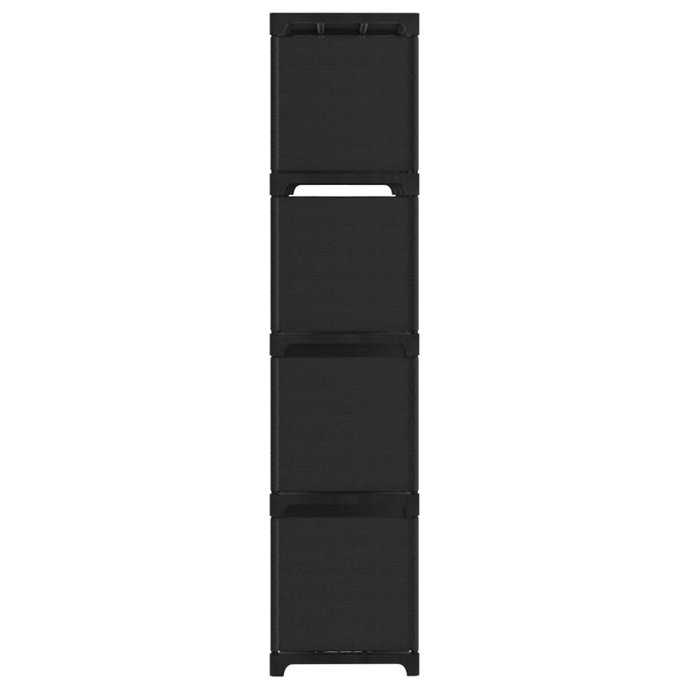 Kast met 12 vakken 103x30x141 cm stof zwart MeubelReus