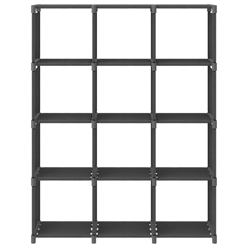 Kast met 12 vakken 103x30x141 cm stof grijs MeubelReus