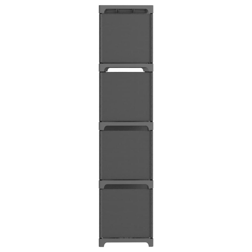 Kast met 12 vakken 103x30x141 cm stof grijs MeubelReus