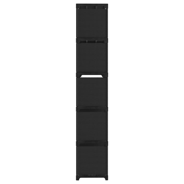 Kast met 15 vakken 103x30x175,5 cm stof zwart MeubelReus