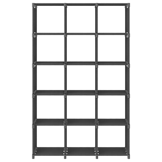 Kast met 15 vakken 103x30x175,5 cm stof grijs MeubelReus
