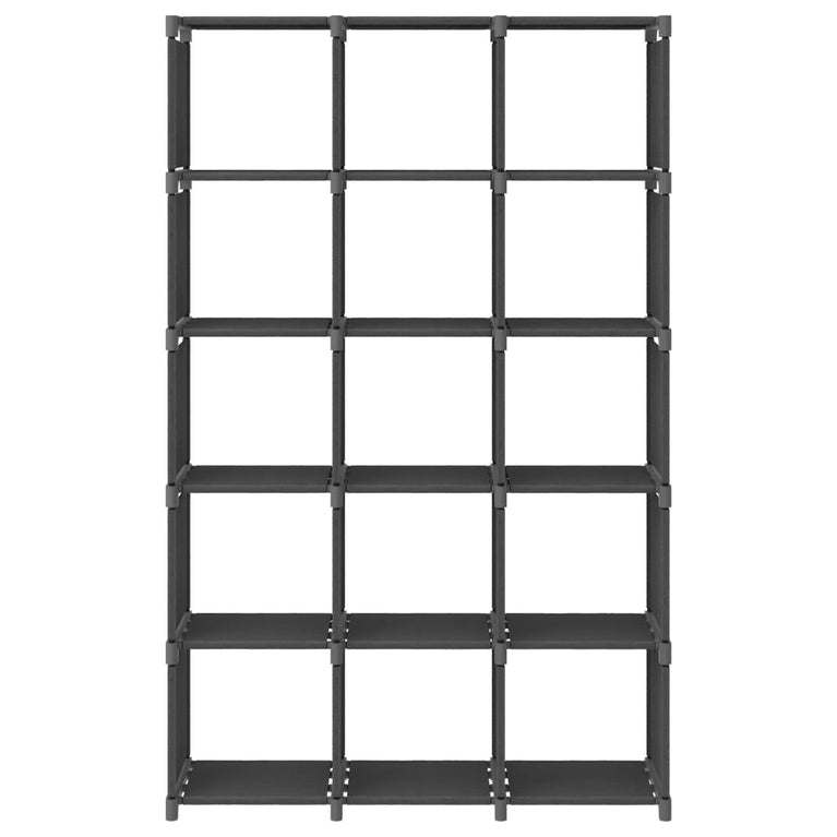 Kast met 15 vakken 103x30x175,5 cm stof grijs MeubelReus
