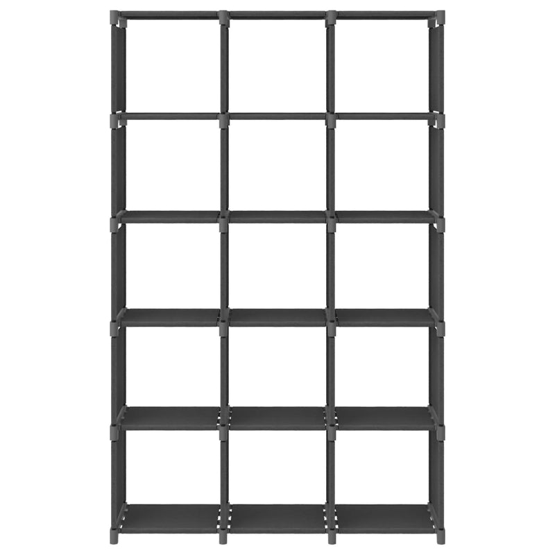 Kast met 15 vakken 103x30x175,5 cm stof grijs MeubelReus
