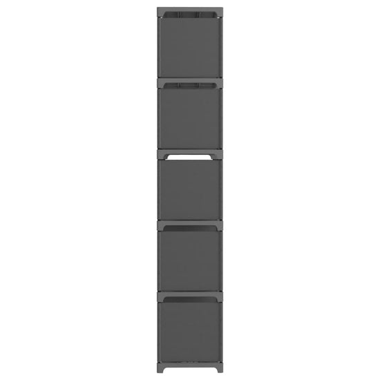 Kast met 15 vakken 103x30x175,5 cm stof grijs MeubelReus