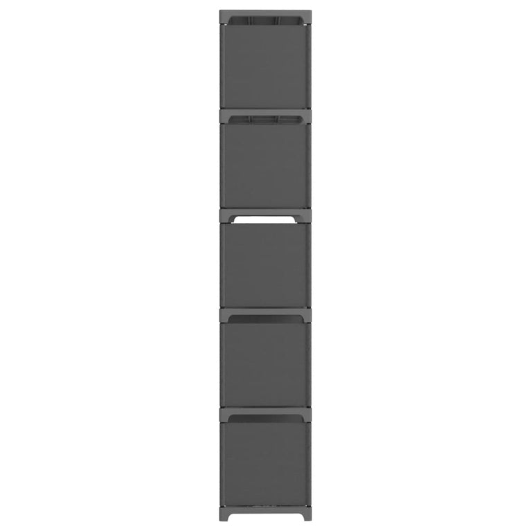 Kast met 15 vakken 103x30x175,5 cm stof grijs MeubelReus