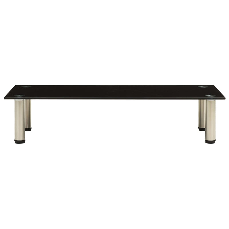 Tv-meubel 80x35x17 cm gehard glas zwart