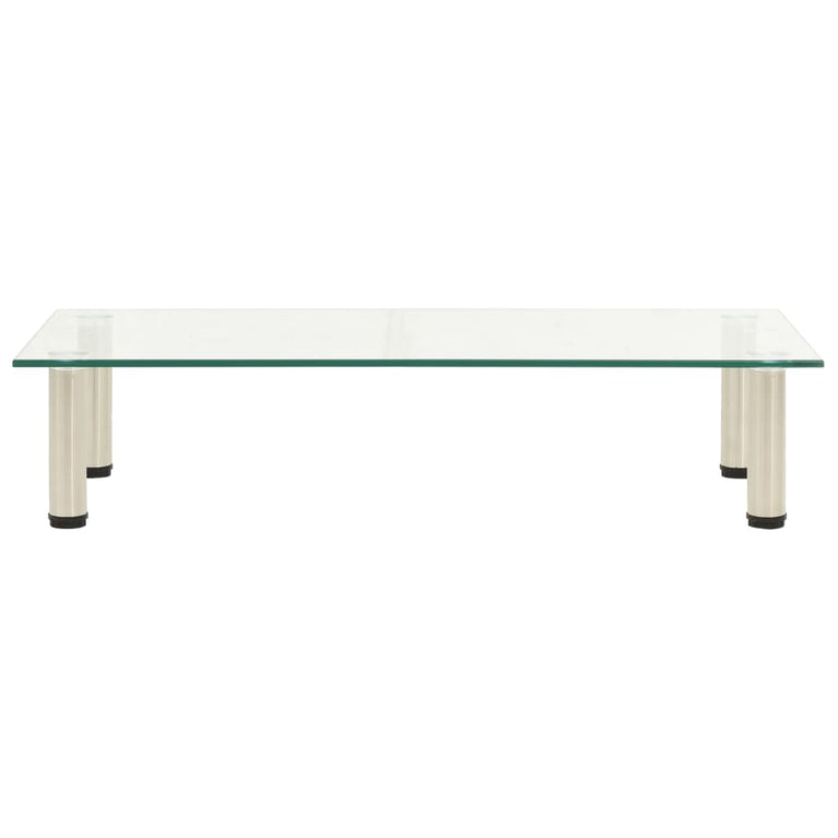 Tv-meubel 80x35x17 cm gehard glas transparant