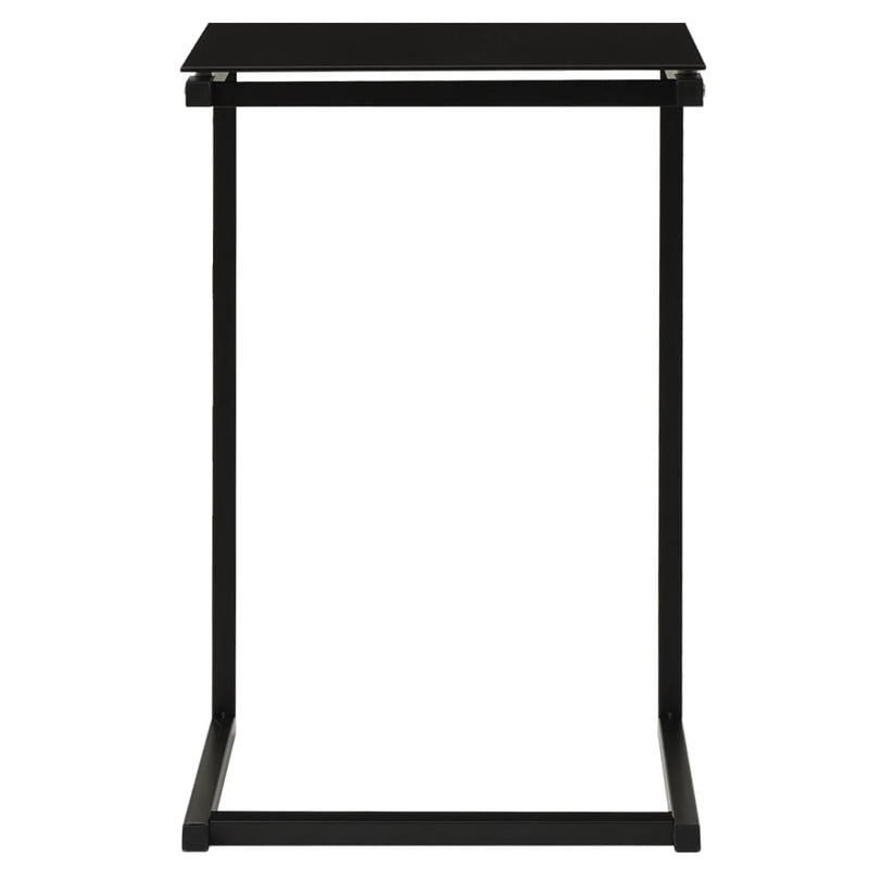 Bijzettafel 40x40x60 cm gehard glas zwart MeubelReus