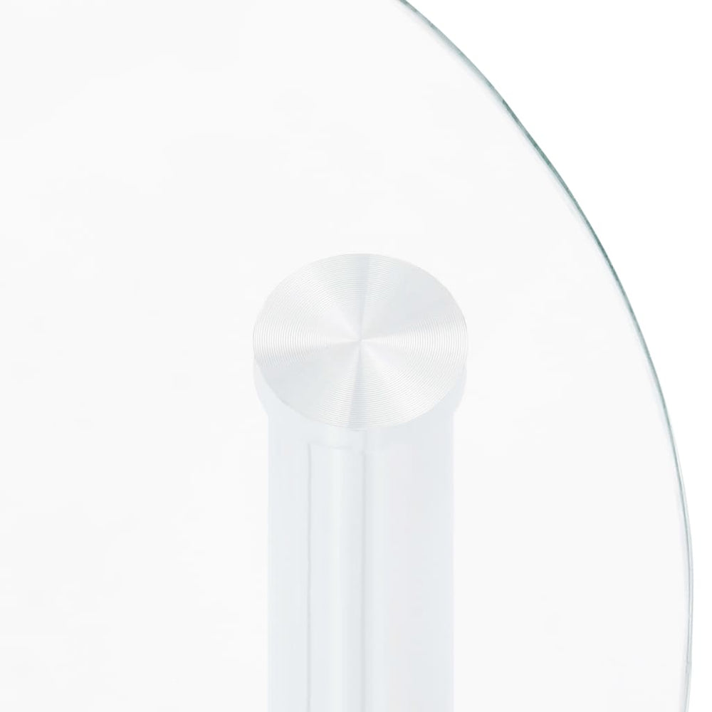 Bijzettafel 2-laags 38x38x50 cm gehard glas transparant zwart MeubelReus