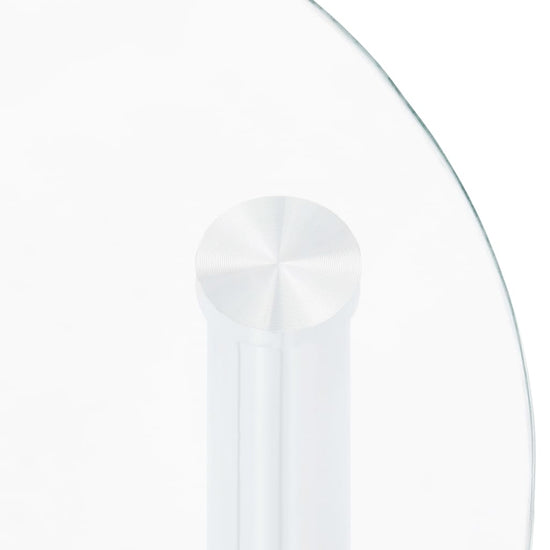 Bijzettafel 2-laags 38x38x50 cm gehard glas transparant zwart MeubelReus
