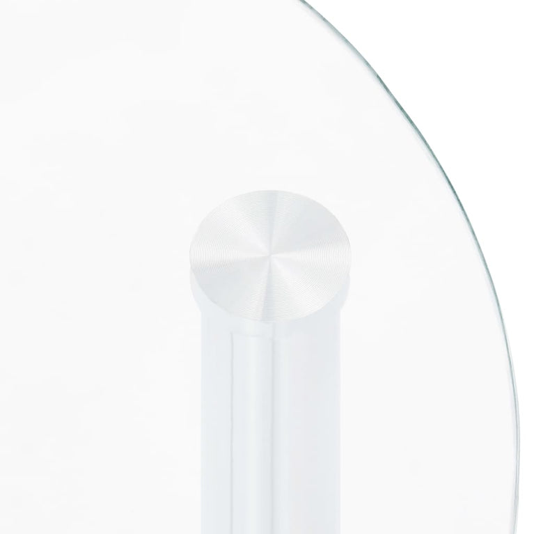 Bijzettafel 2-laags 38x38x50 cm gehard glas transparant zwart MeubelReus