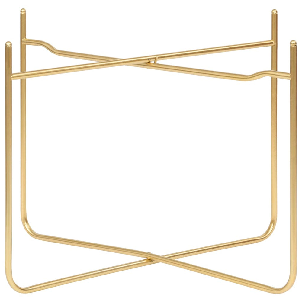 Bijzettafel 38x38x38,5 cm MDF zwart en goudkleurig MeubelReus