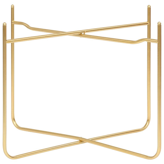 Bijzettafel 38x38x38,5 cm MDF zwart en goudkleurig MeubelReus