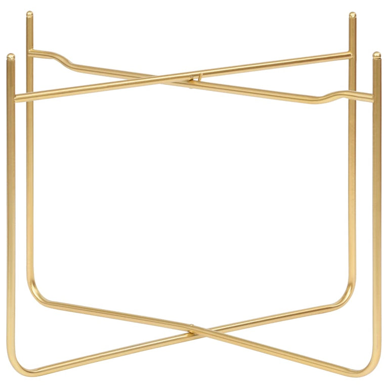 Bijzettafel 38x38x38,5 cm MDF zwart en goudkleurig MeubelReus