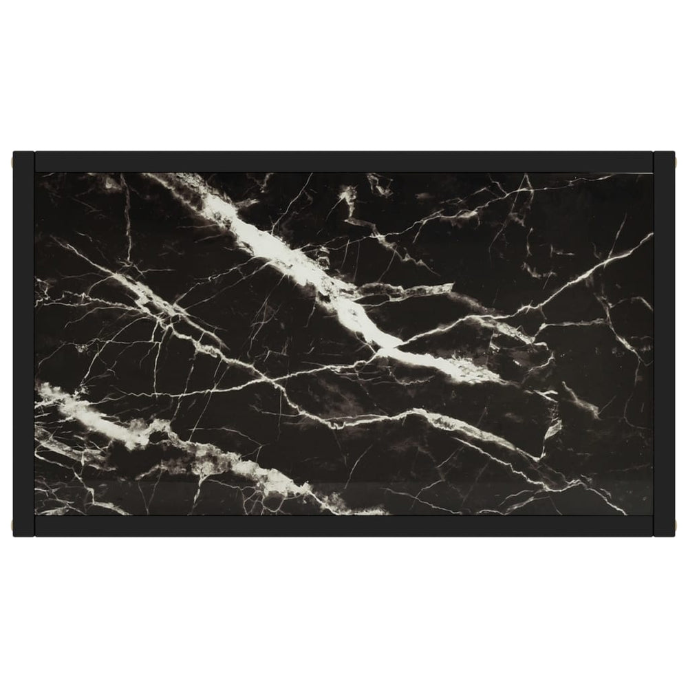 Wandtafel 60x35x75 cm gehard glas zwart MeubelReus
