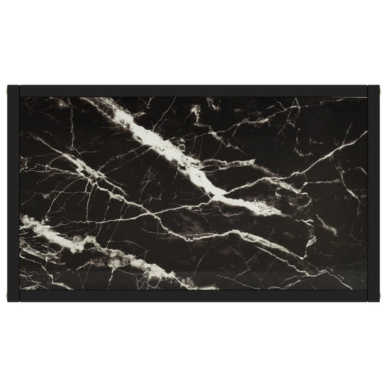 Wandtafel 60x35x75 cm gehard glas zwart MeubelReus