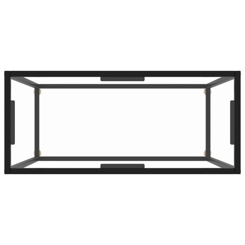 Wandtafel 80x35x75 cm gehard glas transparant MeubelReus
