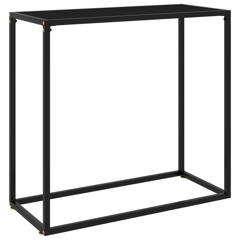 Wandtafel 80x35x75 cm gehard glas zwart MeubelReus