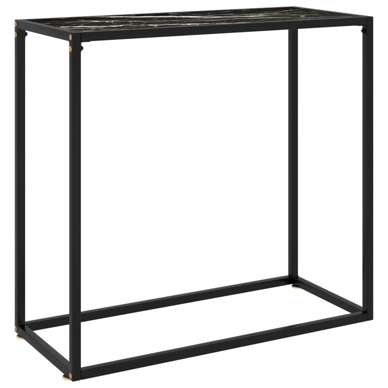 Wandtafel 80x35x75 cm gehard glas zwart MeubelReus
