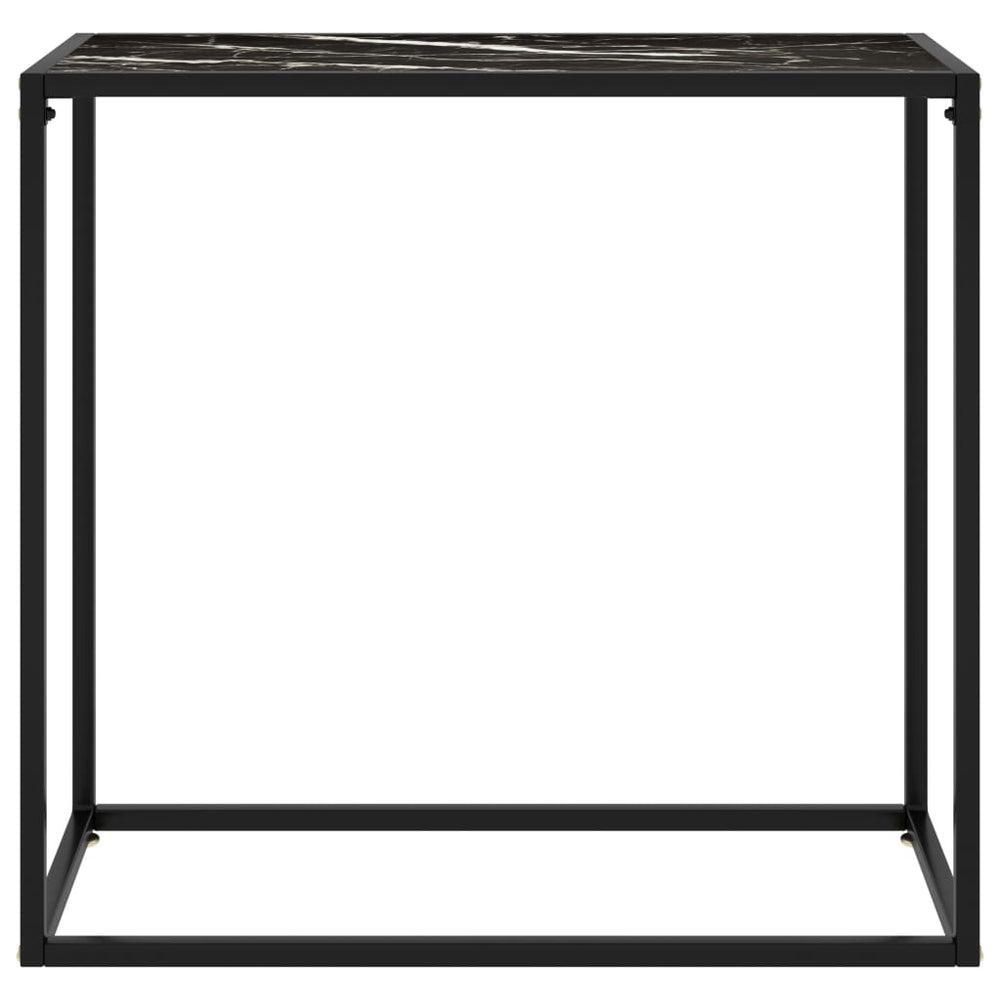 Wandtafel 80x35x75 cm gehard glas zwart MeubelReus