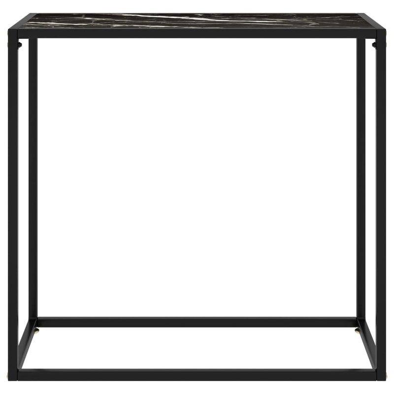 Wandtafel 80x35x75 cm gehard glas zwart MeubelReus