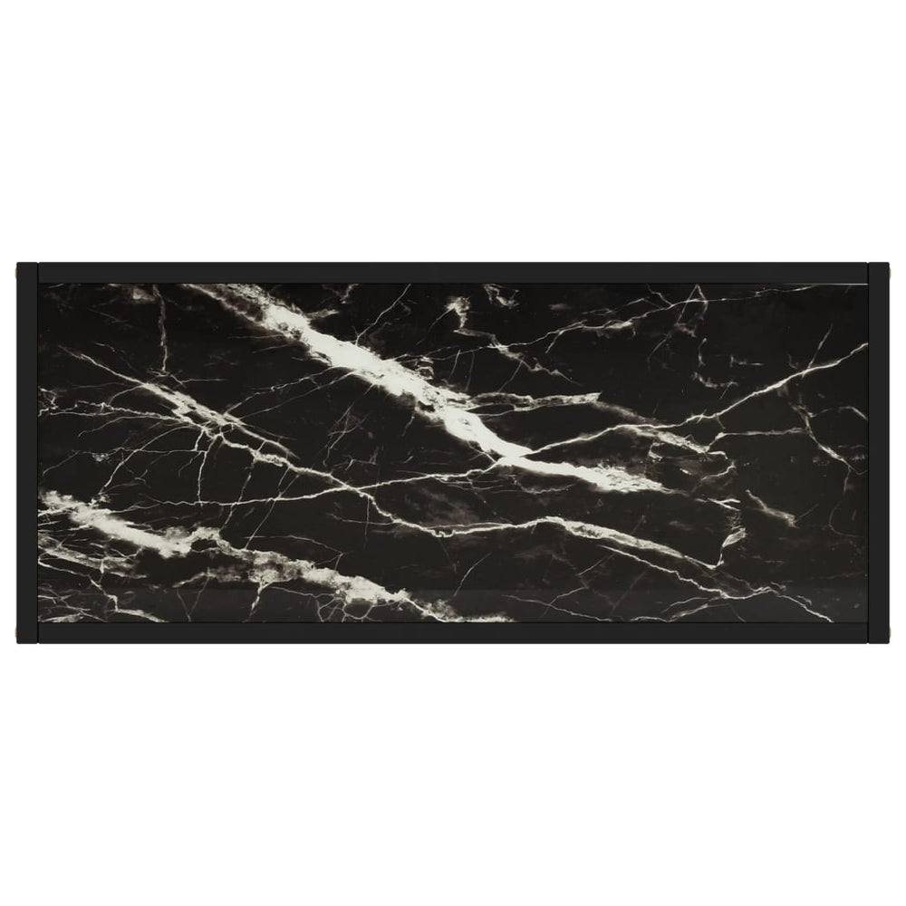 Wandtafel 80x35x75 cm gehard glas zwart MeubelReus